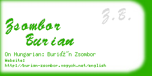 zsombor burian business card